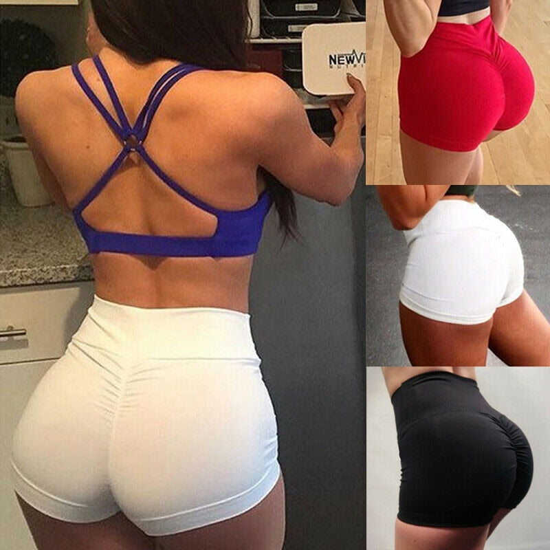 High Waist Sexy Women's Sports Shorts Athletic Gym Workout Fitness Yoga  Leggings Briefs Casual Breathable Short Pants Female