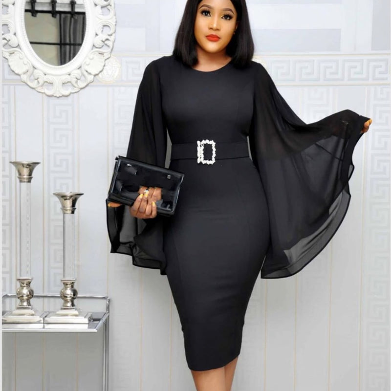 Long black women maxi dress, African women maxi gown, black dresses by -  Afrikrea